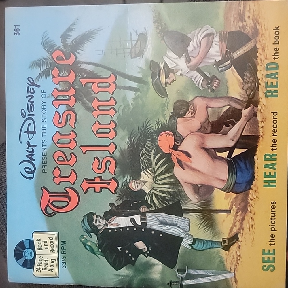 Disney Treasure Island book with record Never used